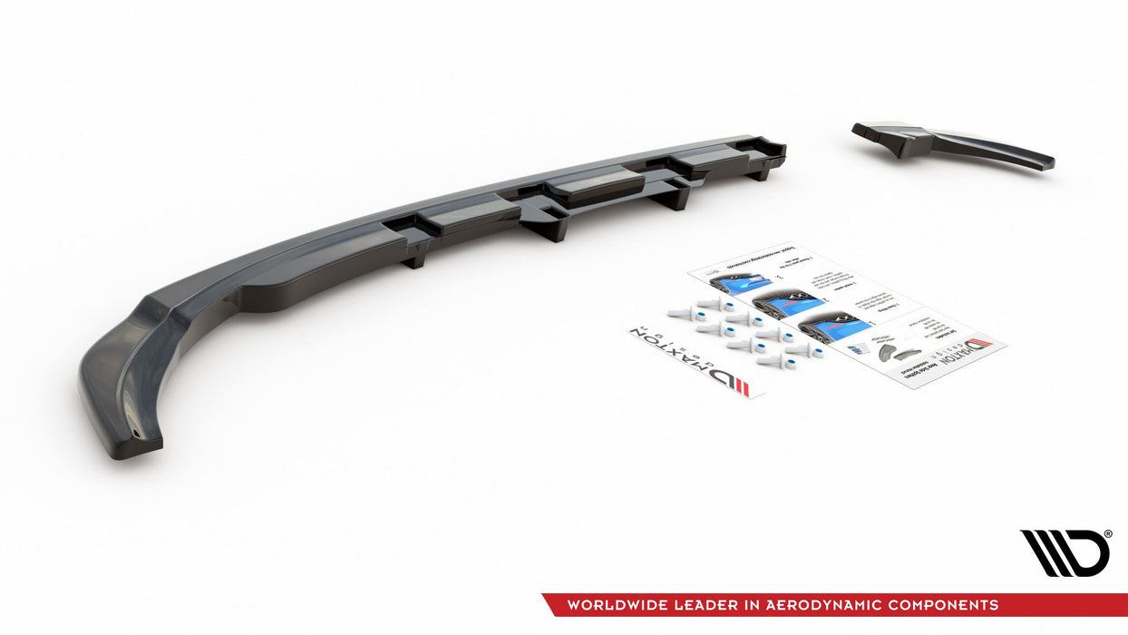 Maxton Design Rear Splitter (with vertical bars) Volkswagen Polo GTI / R-line Mk6