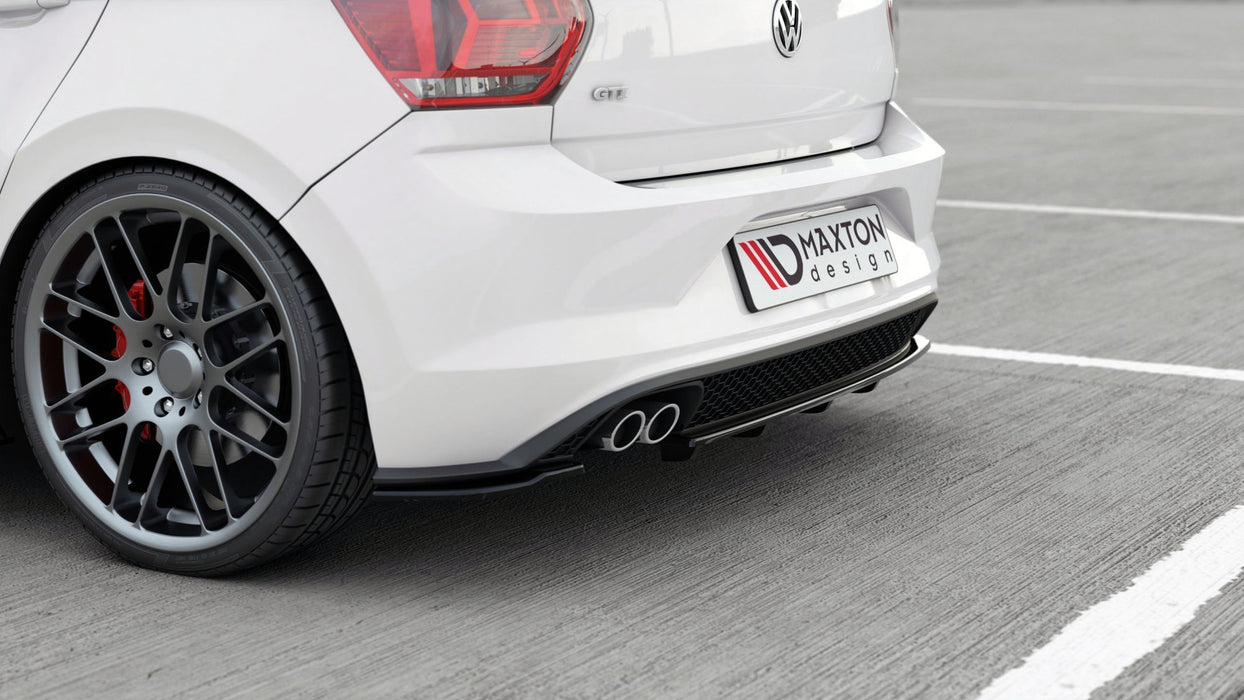 Maxton Design Rear Splitter (with vertical bars) Volkswagen Polo GTI / R-line Mk6