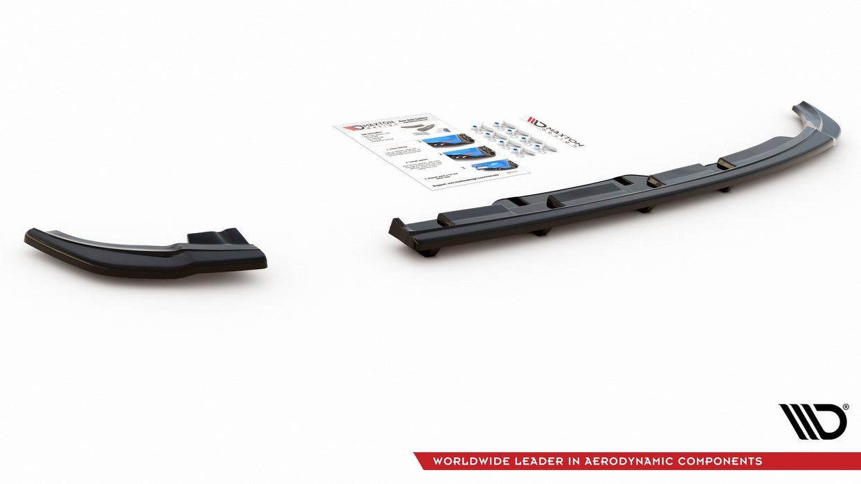 Maxton Design Rear Splitter (with vertical bars) Volkswagen Polo GTI / R-line Mk6