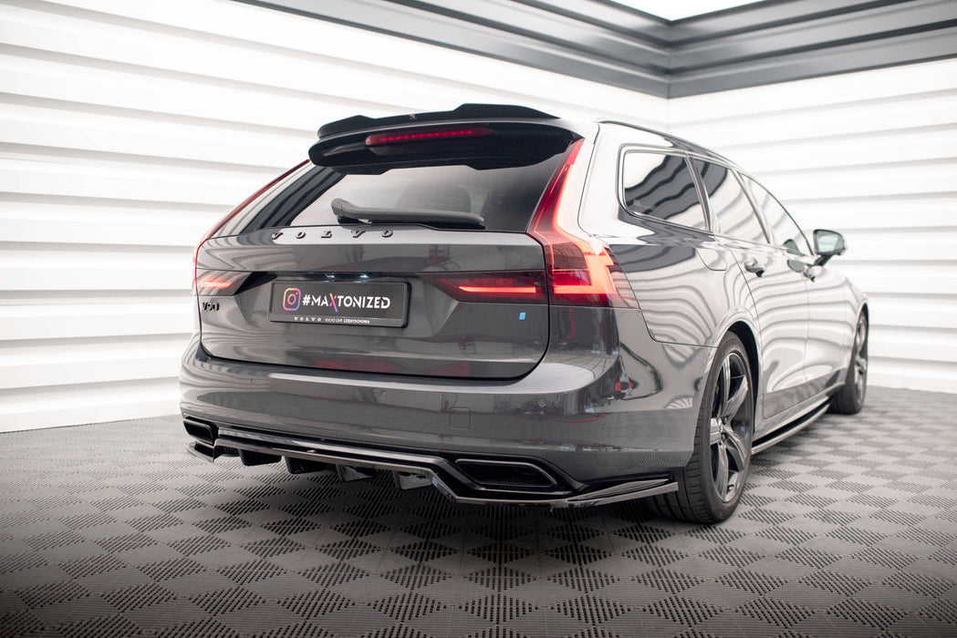 Maxton Design Rear Splitter (with vertical bars) Volvo V90 / S90 R-Design Mk2