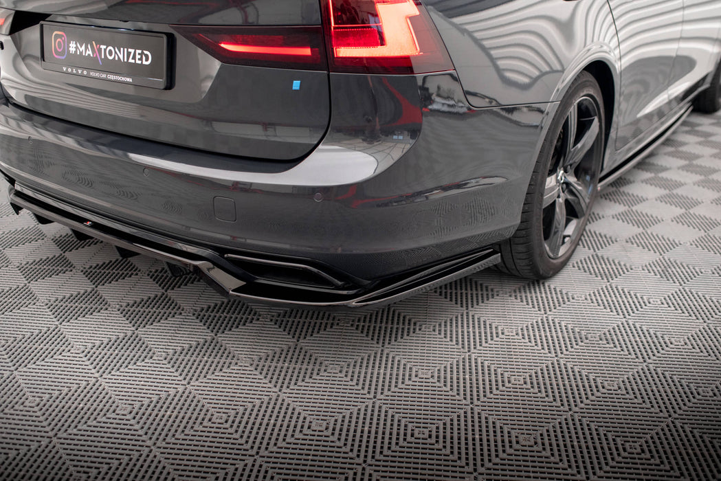 Maxton Design Rear Splitter (with vertical bars) Volvo V90 / S90 R-Design Mk2