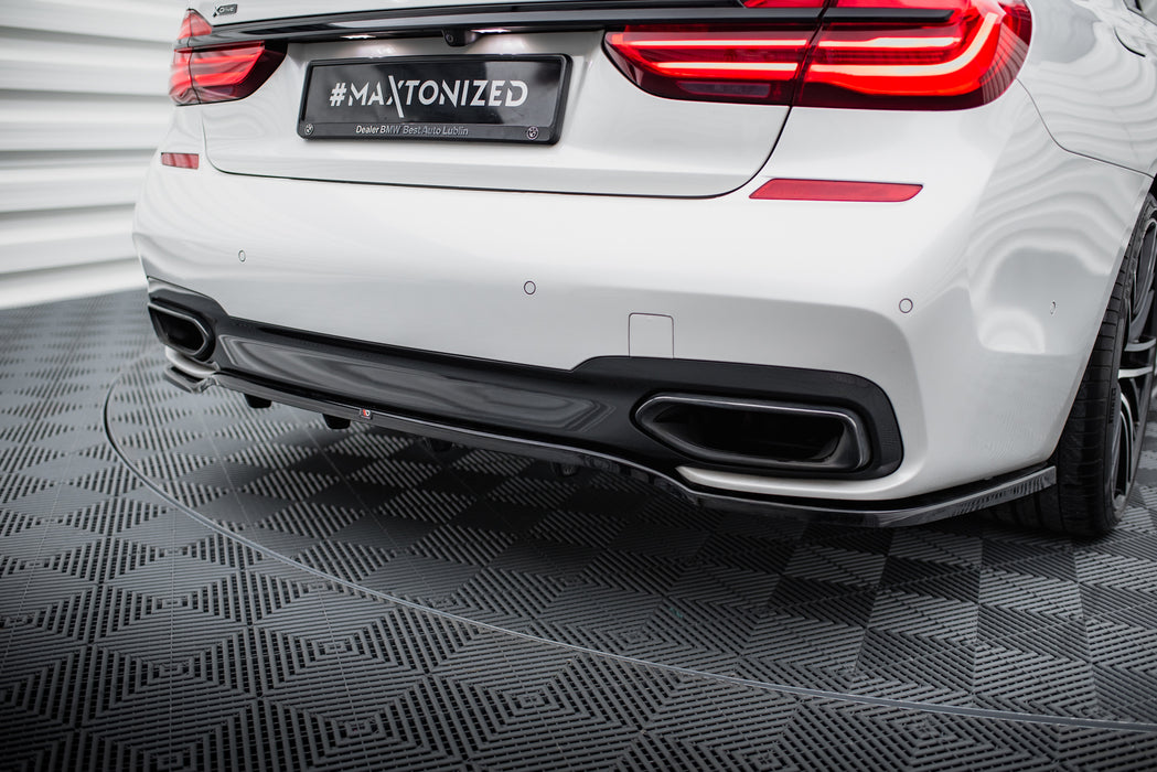 Maxton Design Rear Splitter (with vertical bars) for BMW 7 M-Pack G11 /G12