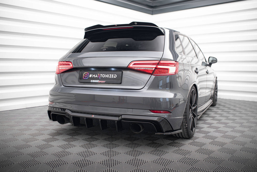 Maxton Design Rear Valance Audi A3 S-Line Sportback 8V Facelift (Version with single exhausts on both sides)