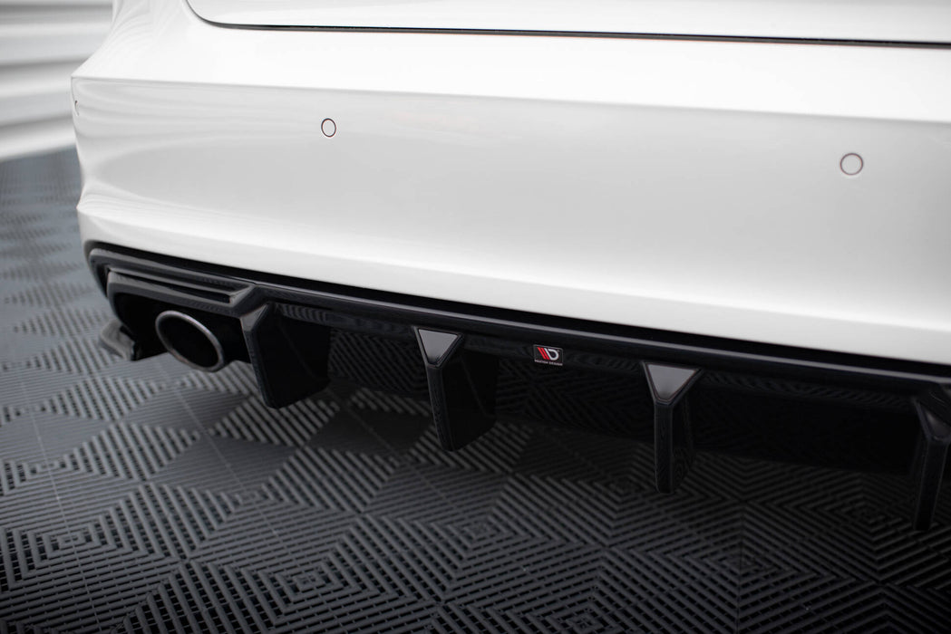 Maxton Design Rear Valance Audi A3 S-Line Sportback 8V (Version with single exhaust tips on one side)