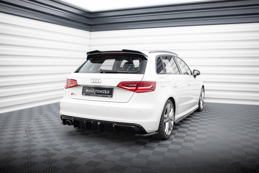 Maxton Design Rear Valance Audi A3 S-Line Sportback 8V (Version with single exhaust tips on one side)