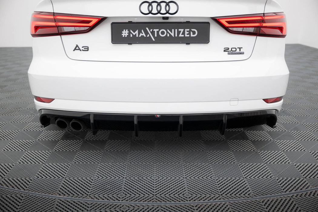 Maxton Design Rear Valance Audi A3 Sedan 8V Facelift (Version with dual exhaust tips on one side)