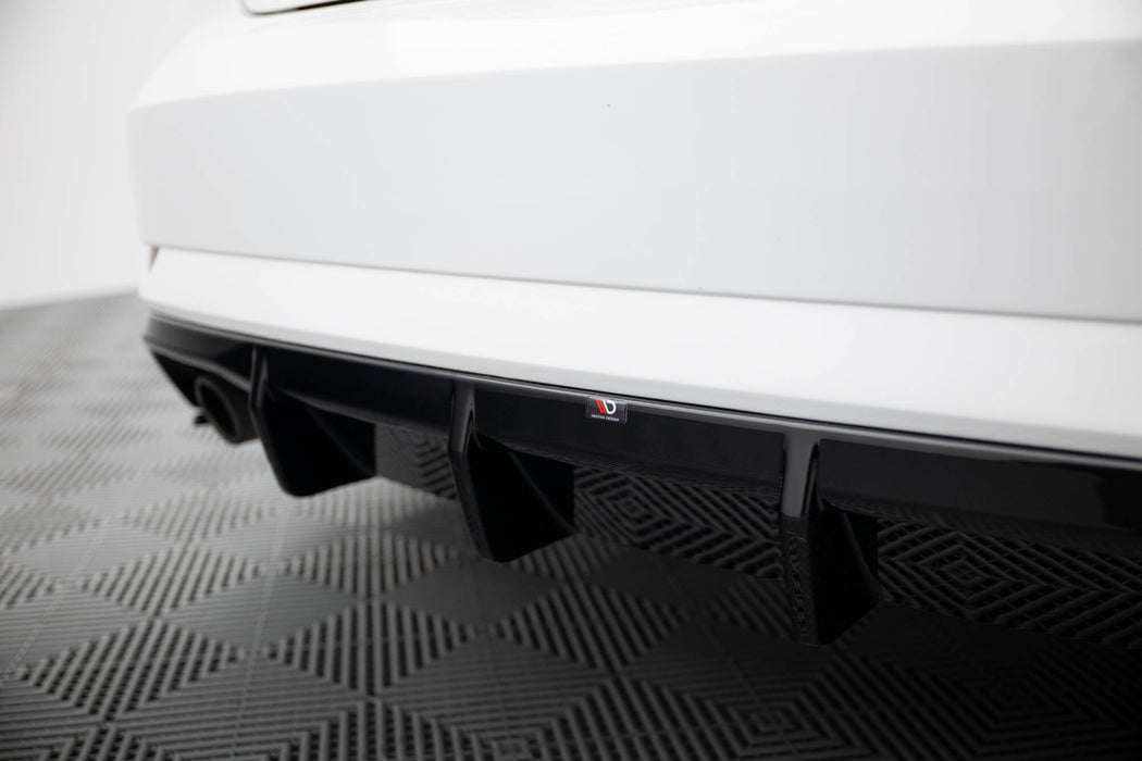 Maxton Design Rear Valance Audi A3 Sedan 8V Facelift  (Version with single exhaust tips on both sides)