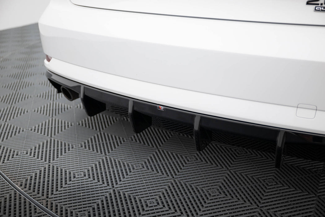 Maxton Design Rear Valance Audi A3 Sedan 8V Facelift  (Version with single exhaust tips on both sides)