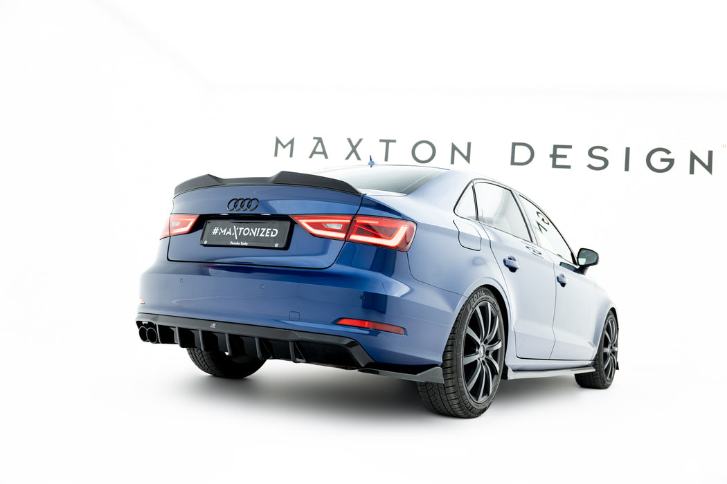 Maxton Design Rear Valance Audi A3 Sedan 8V  (Version with dual exhaust tips on one side)