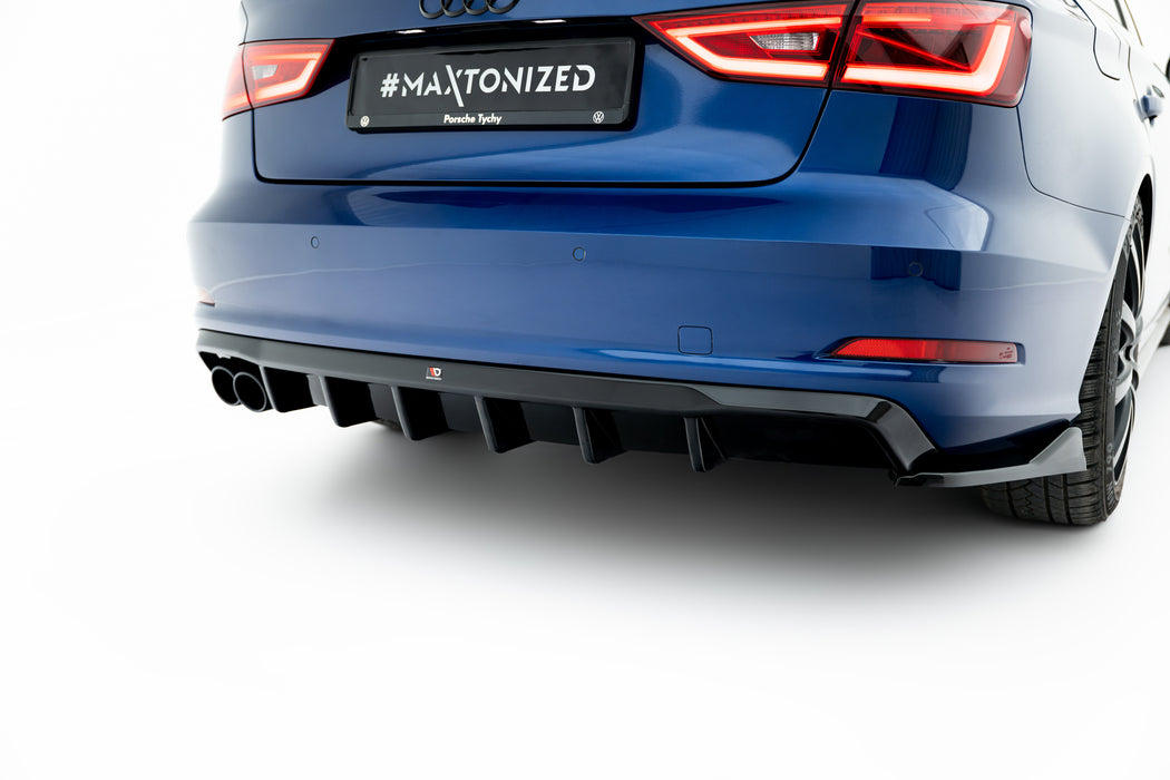 Maxton Design Rear Valance Audi A3 Sedan 8V  (Version with dual exhaust tips on one side)