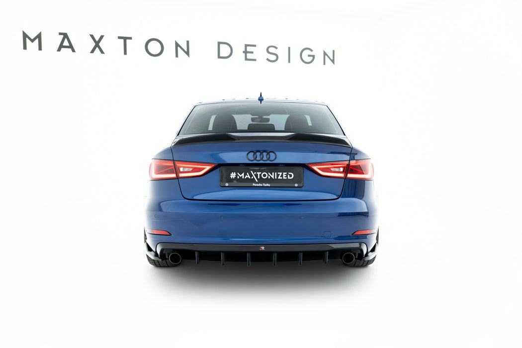 Maxton Design Rear Valance Audi A3 Sedan 8V (Version with single exhaust tips on both sides)