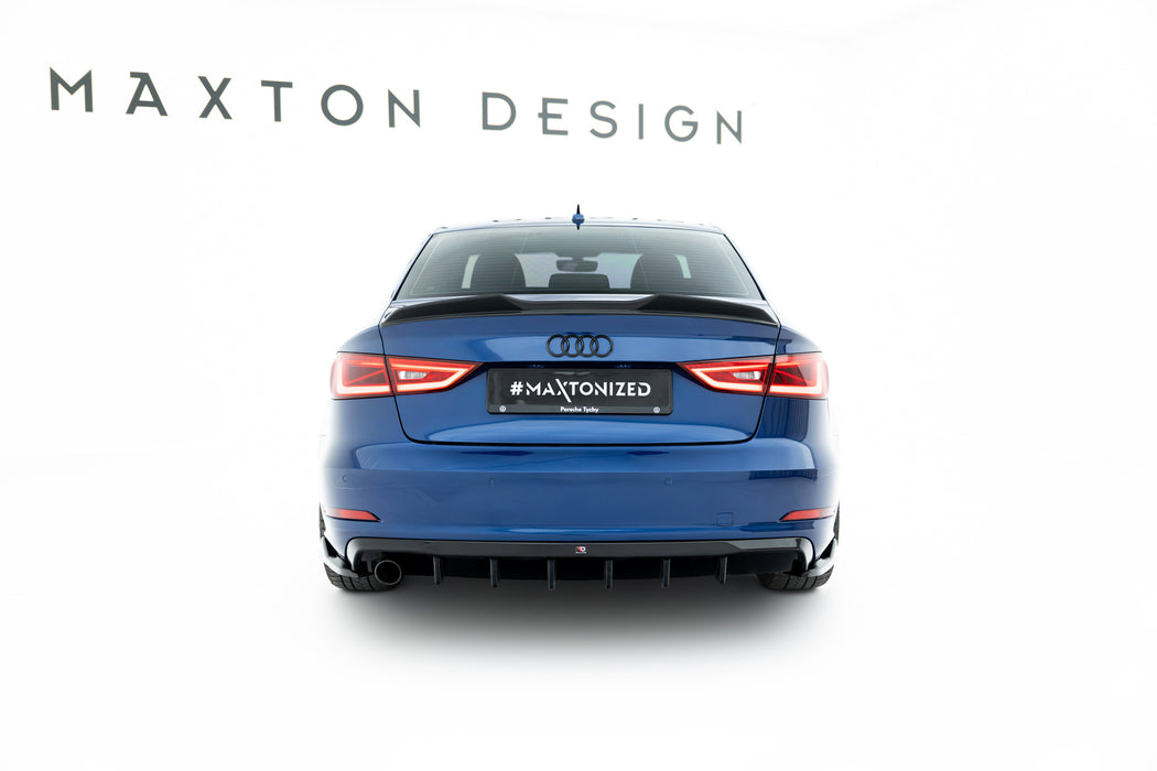 Maxton Design Rear Valance Audi A3 Sedan 8V (Version with single exhaust tips on one side)