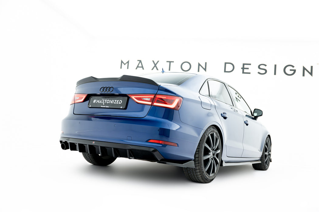 Maxton Design Rear Valance Audi A3 Sedan 8V (Version with single exhaust tips on one side)