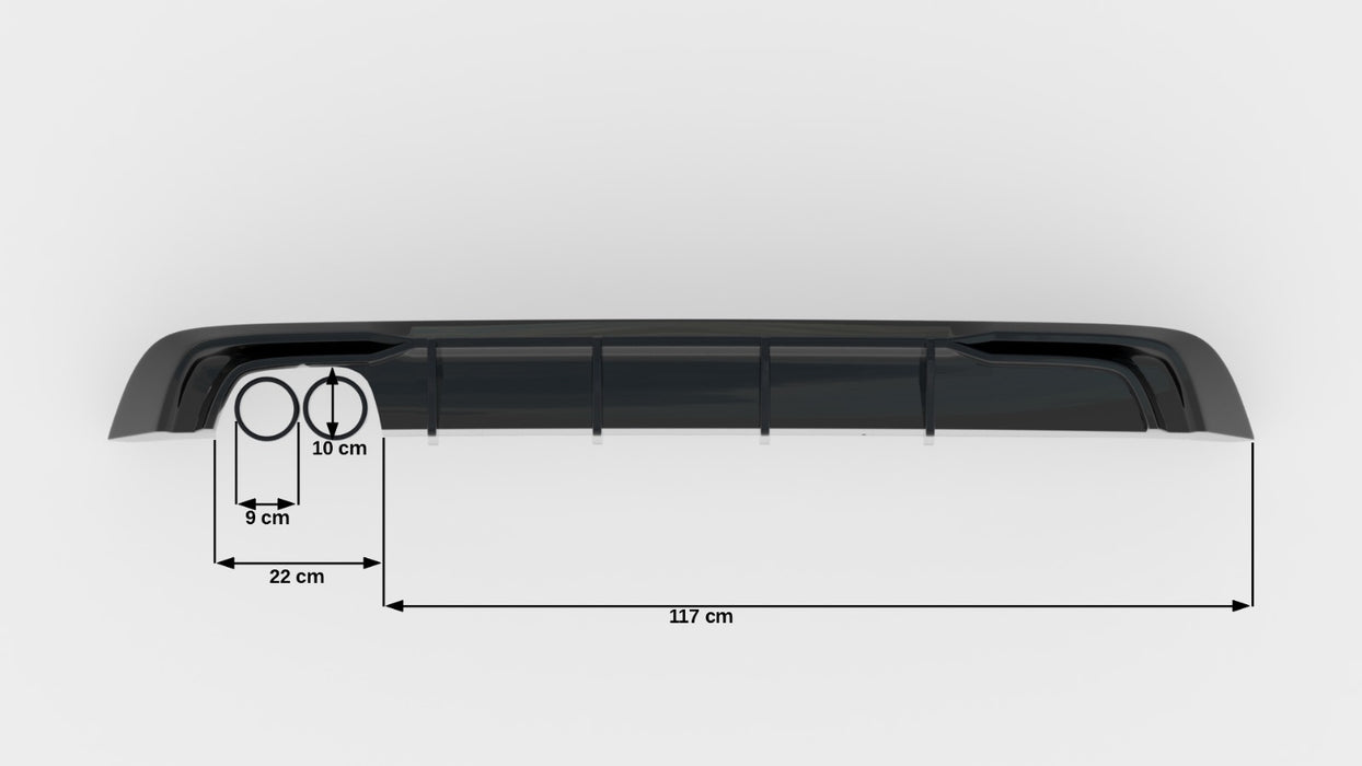 Maxton Design Rear Valance Audi A3 Sportback 8V Facelift (Version with double exhaust tip)