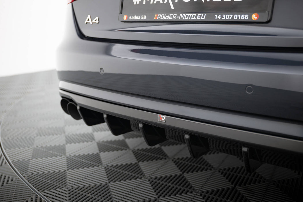 Maxton Design Rear Valance Audi A4 B8 Facelift (Version with dual exhausts on both sides)
