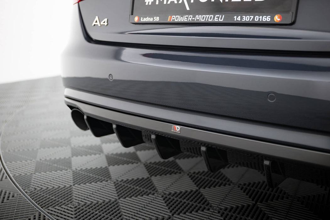 Maxton Design Rear Valance Audi A4 B8 Facelift (Version with single exhausts on both sides)