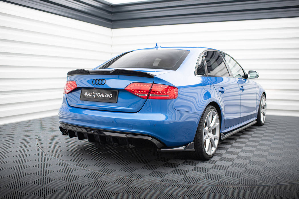 Maxton Design Rear Valance Audi A4 S-Line Sedan / Avant B8 (Version with dual exhaust tips on one side)