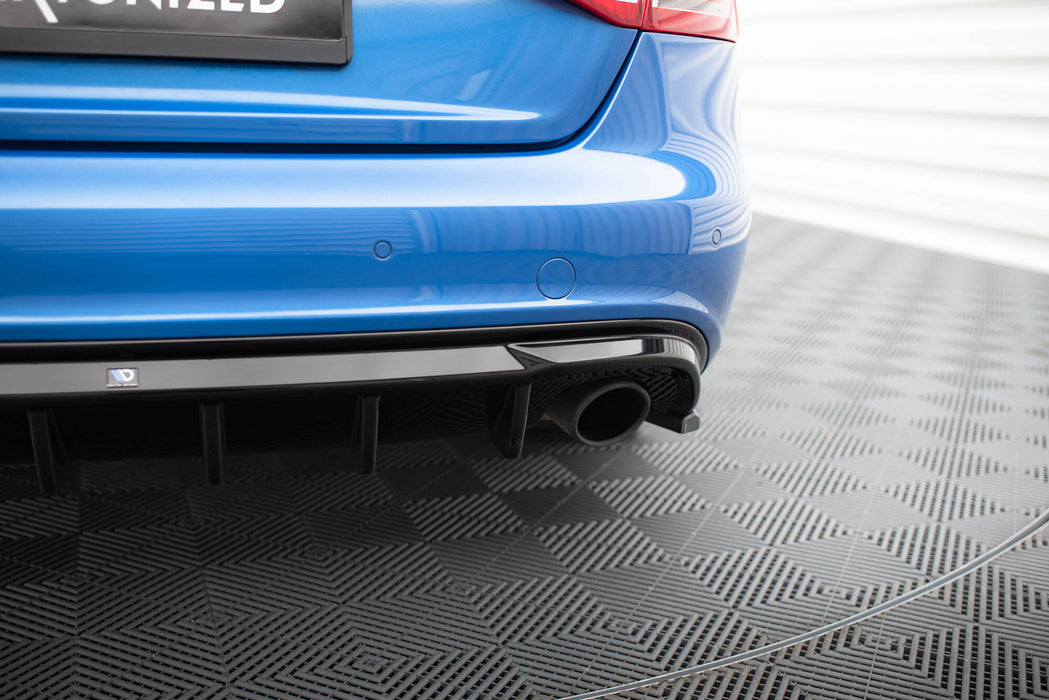 Maxton Design Rear Valance Audi A4 S-Line Sedan / Avant B8 (Version with single exhaust tips on both sides)