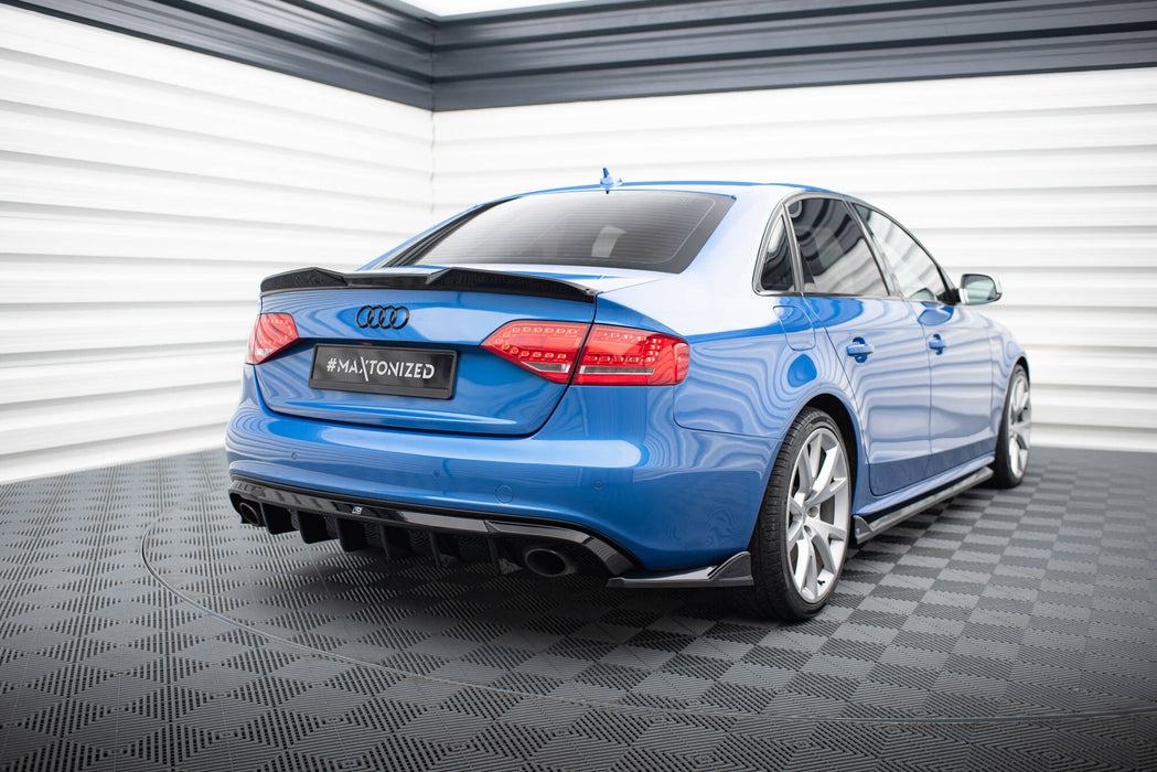 Maxton Design Rear Valance Audi A4 S-Line Sedan / Avant B8 (Version with single exhaust tips on both sides)