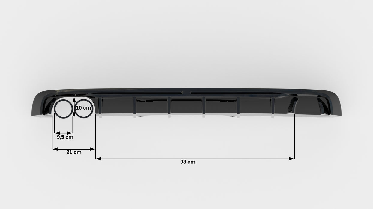 Maxton Design Rear Valance Audi A4 S-line B9 (Version with dual exhaust tips on one side)