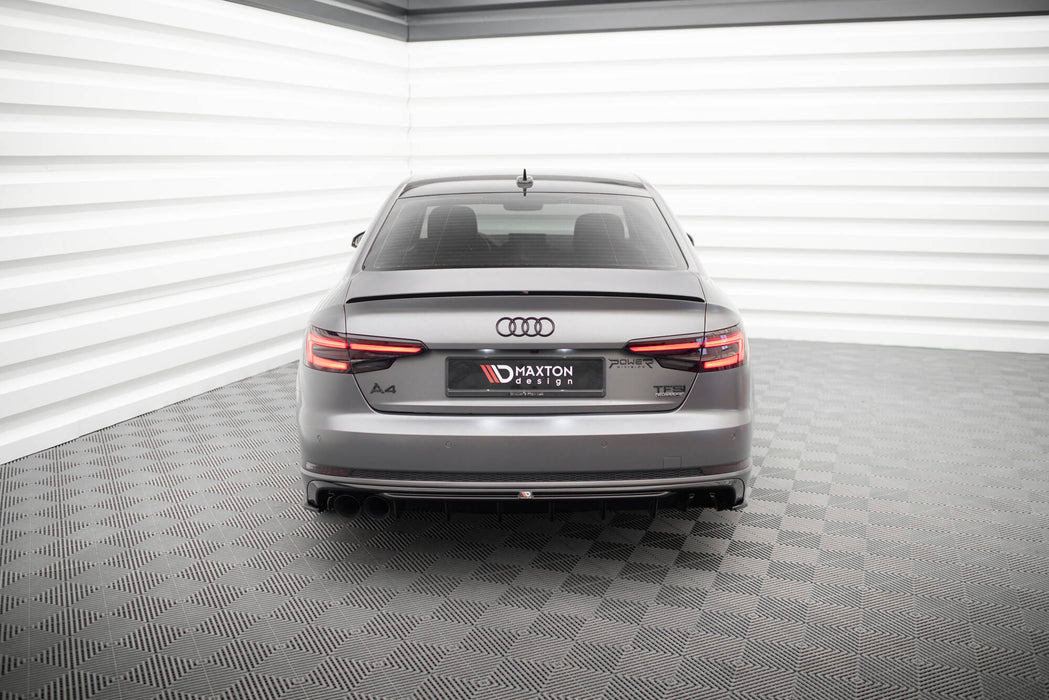 Maxton Design Rear Valance Audi A4 S-line B9 (Version with dual exhaust tips on one side)