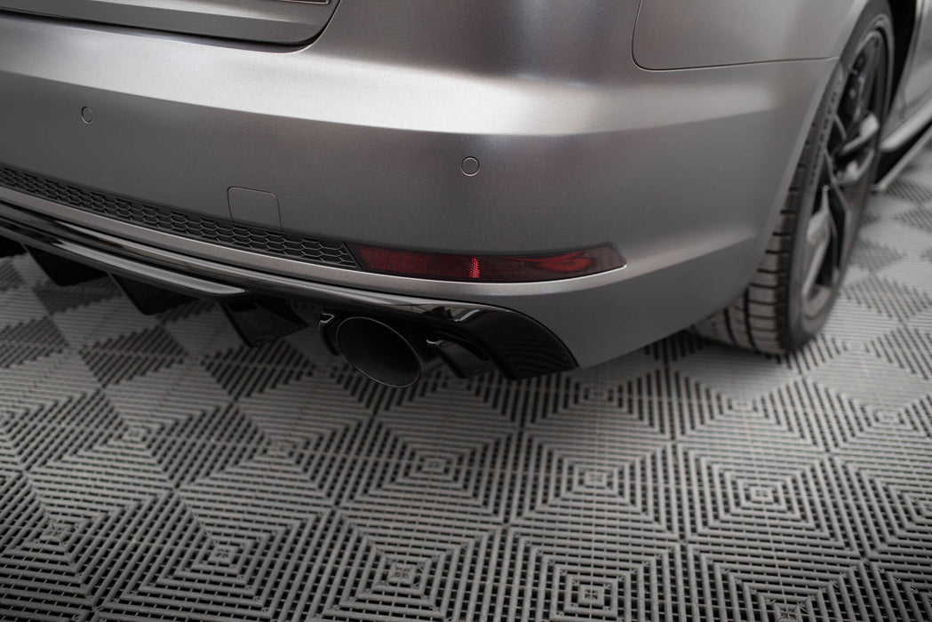 Maxton Design Rear Valance Audi A4 S-line B9 (Version with single exhaust tips on both sides)