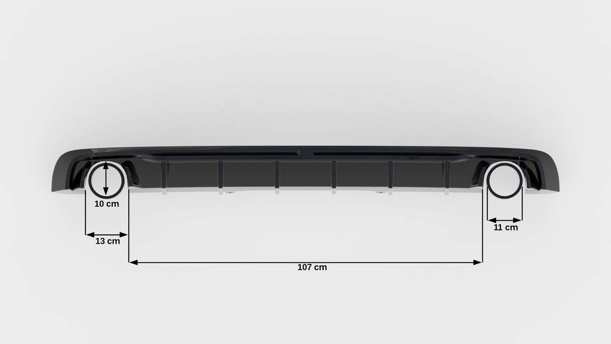 Maxton Design Rear Valance Audi A4 S-line B9 (Version with single exhaust tips on both sides)