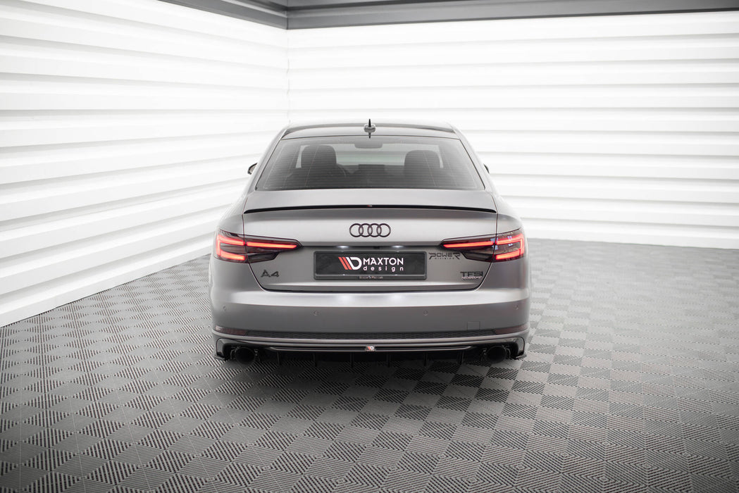 Maxton Design Rear Valance Audi A4 S-line B9 (Version with single exhaust tips on both sides)
