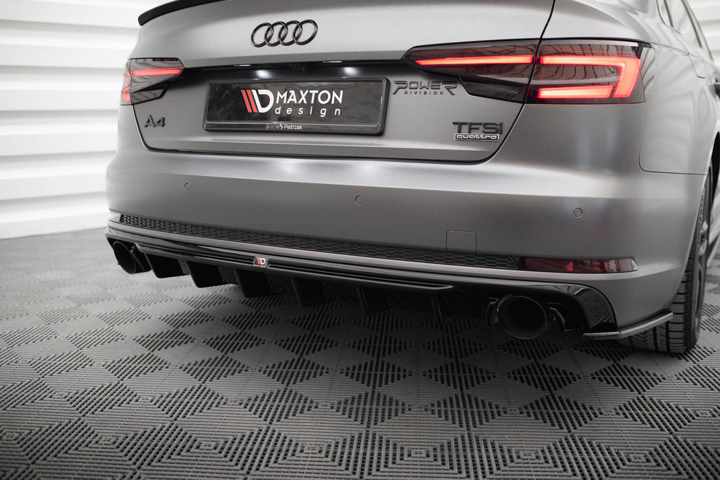 Maxton Design Rear Valance Audi A4 S-line B9 (Version with single exhaust tips on both sides)