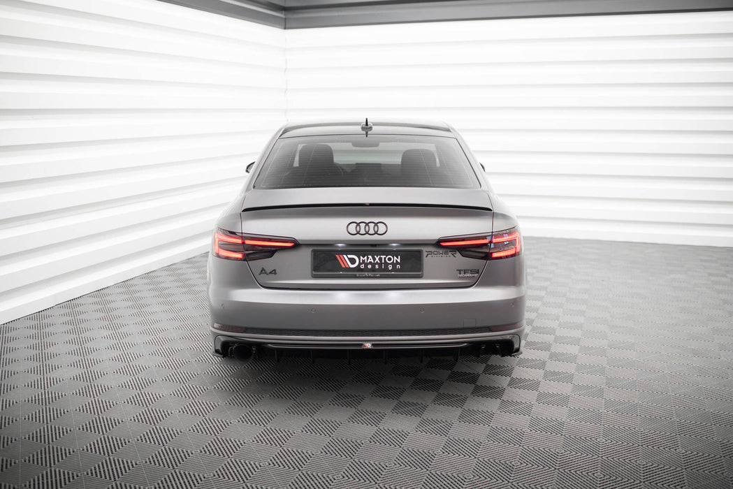 Maxton Design Rear Valance Audi A4 S-line B9 (Version with single exhaust tips on one side)