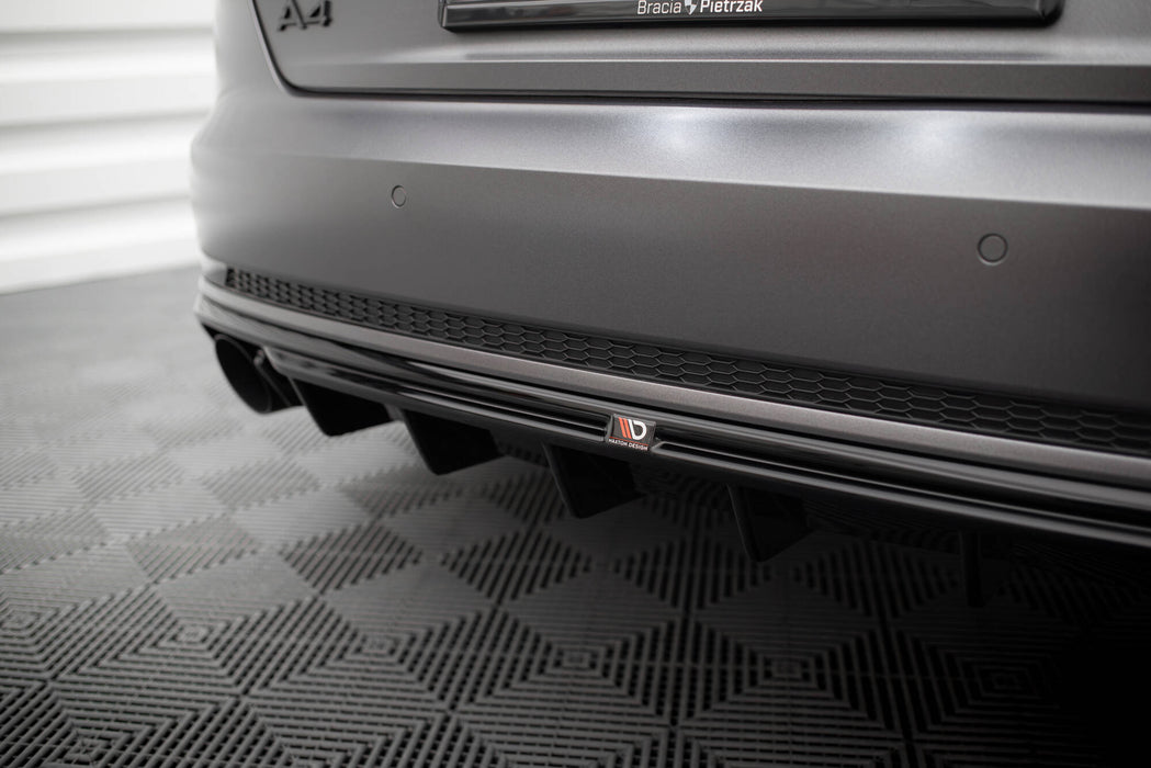 Maxton Design Rear Valance Audi A4 S-line B9 (Version with single exhaust tips on one side)