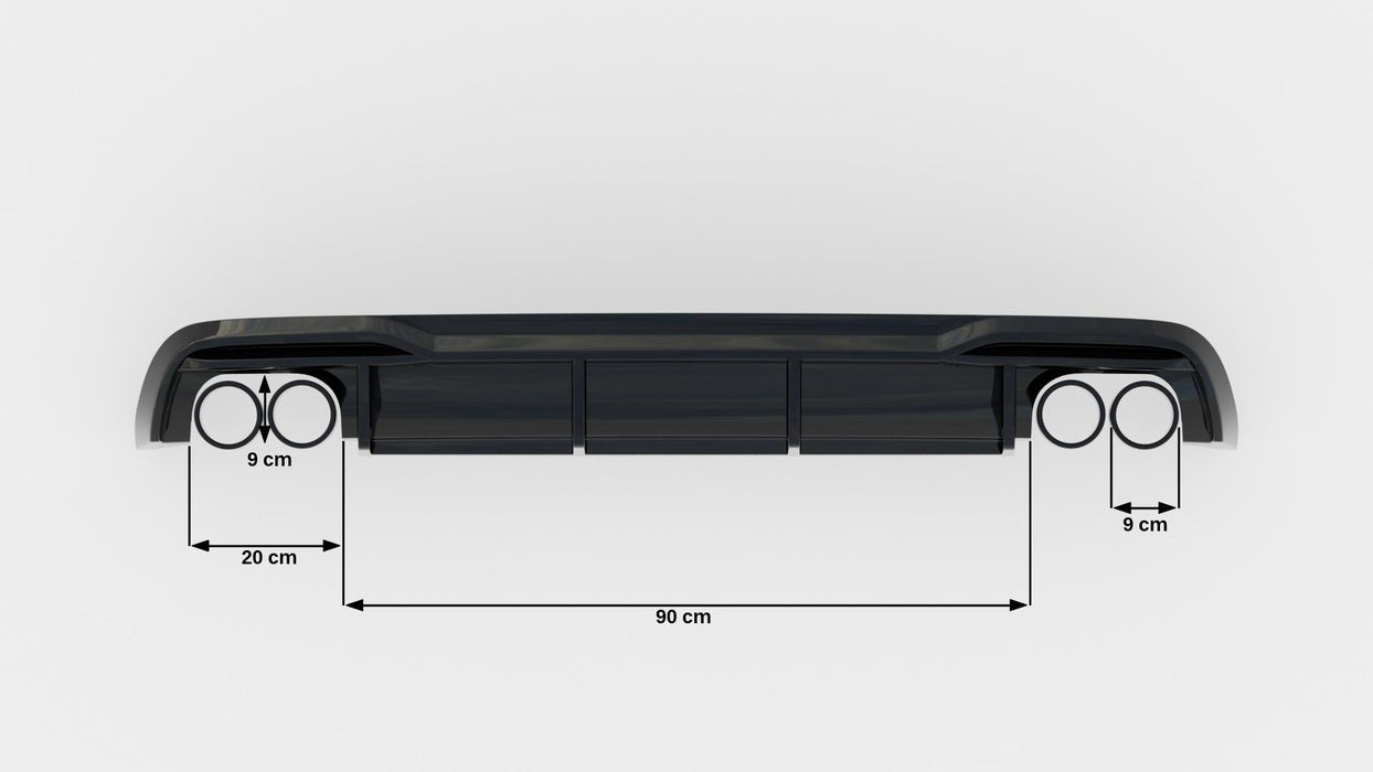 Maxton Design Rear Valance Audi A5 8T Facelift (Version with dual exhausts on both sides)