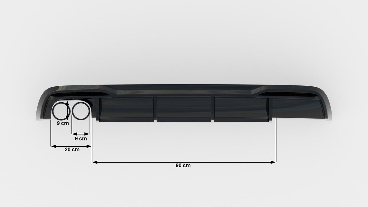 Maxton Design Rear Valance Audi A5 8T Facelift (Version with dual exhausts on one side)
