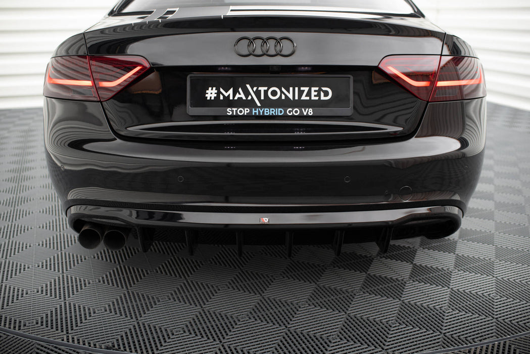 Maxton Design Rear Valance Audi A5 Coupe / Cabrio S-Line 8T (Single side dual exhaust version)