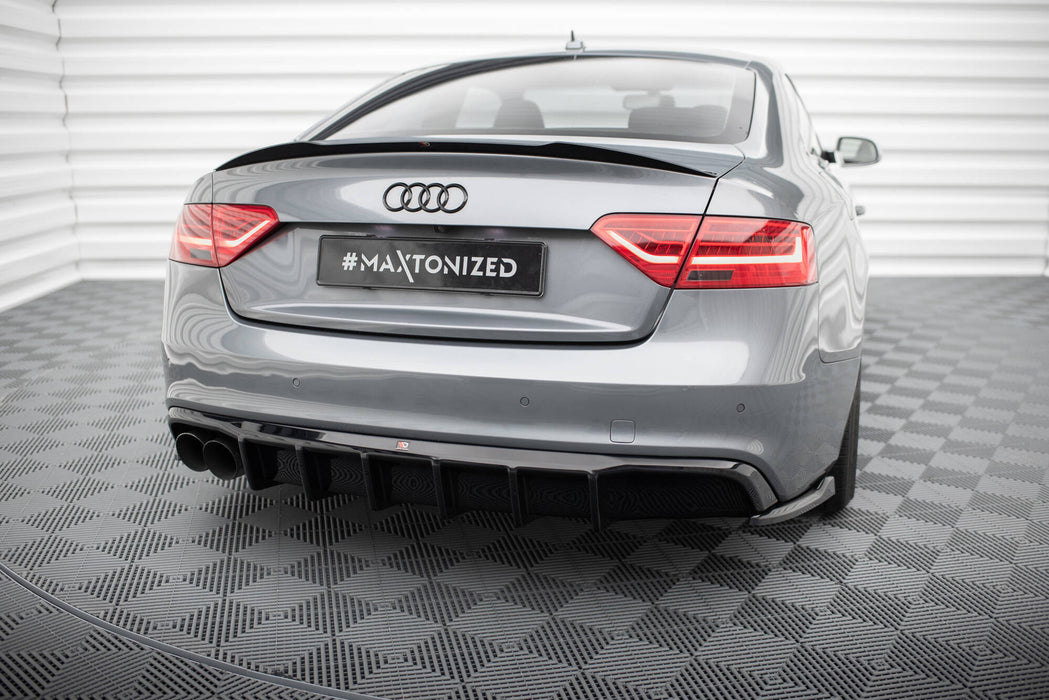 Maxton Design Rear Valance Audi A5 S-Line Coupe / Sportback 8T Facelift (Single side dual exhaust version)
