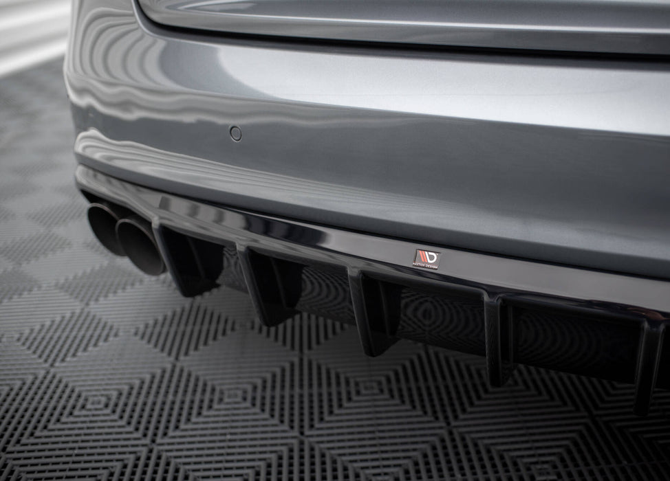 Maxton Design Rear Valance Audi A5 S-Line Coupe / Sportback 8T Facelift (Single side dual exhaust version)
