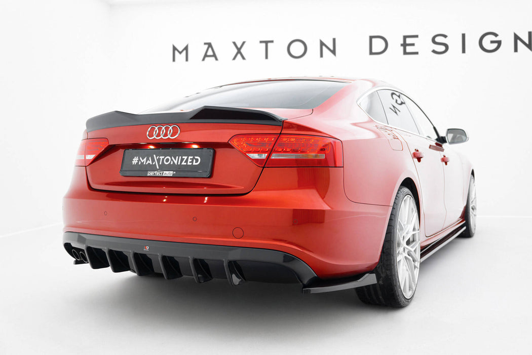 Maxton Design Rear Valance Audi A5 S-Line Sportback 8T (Version with dual exhaust tips on one side)