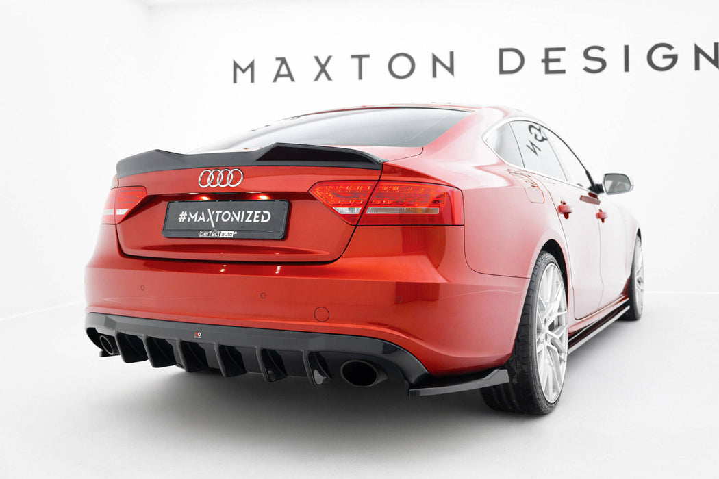 Maxton Design Rear Valance Audi A5 S-Line Sportback 8T (Version with single exhaust tips on both sides)