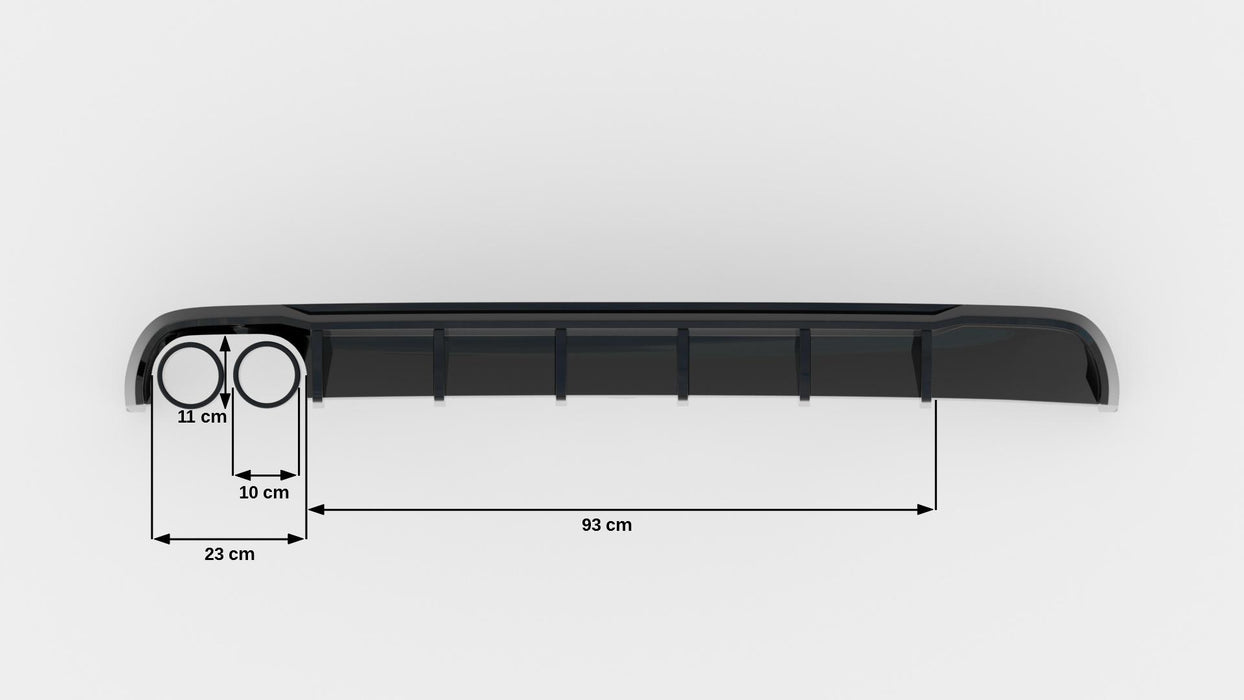 Maxton Design Rear Valance Audi A6 Sedan / Avant C7 (Single side dual exhaust version)