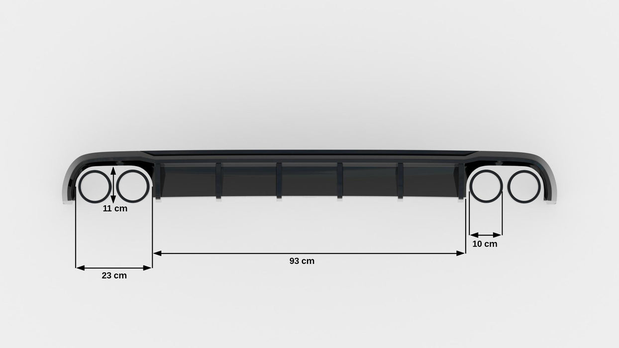 Maxton Design Rear Valance Audi A6 Sedan / Avant C7 (Version with dual exhausts on both sides)