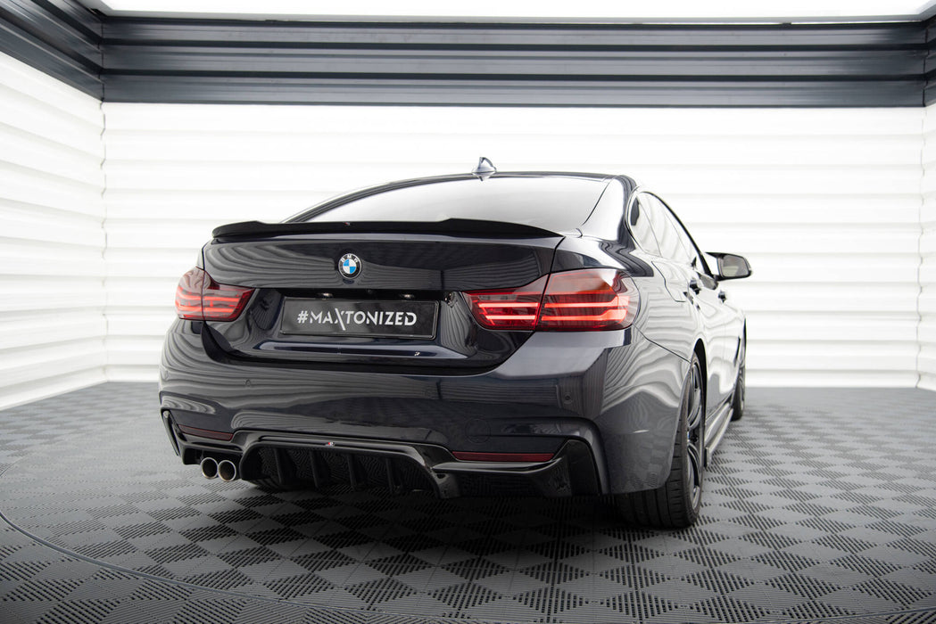 Maxton Design Rear Valance BMW 4 Coupe / Gran Coupe / Cabrio M-Pack F32 / F36 / F33 (Version with exhaust on one side)