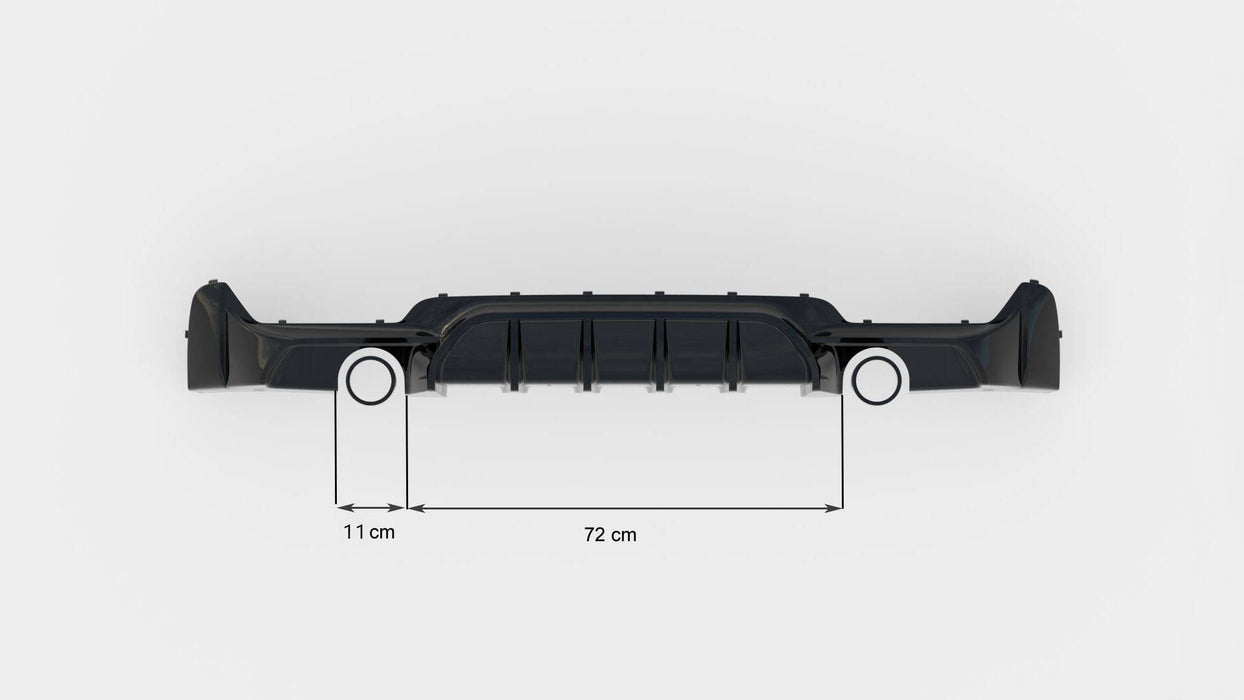 Maxton Design Rear Valance BMW 4 Coupe / Gran Coupe / Cabrio M-Pack F32 / F36 / F33 (Version with single exhausts on both sides)