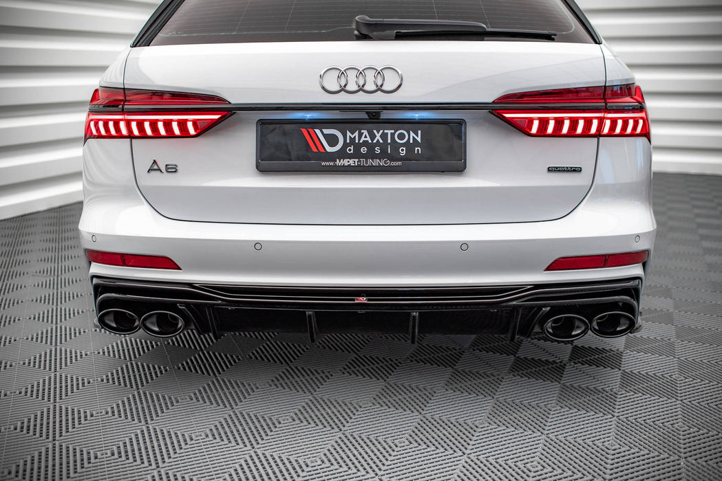 Maxton Design Rear Valance + Exhaust Ends Imitation Audi A6 S-Line / S6 C8 / C8 Facelift