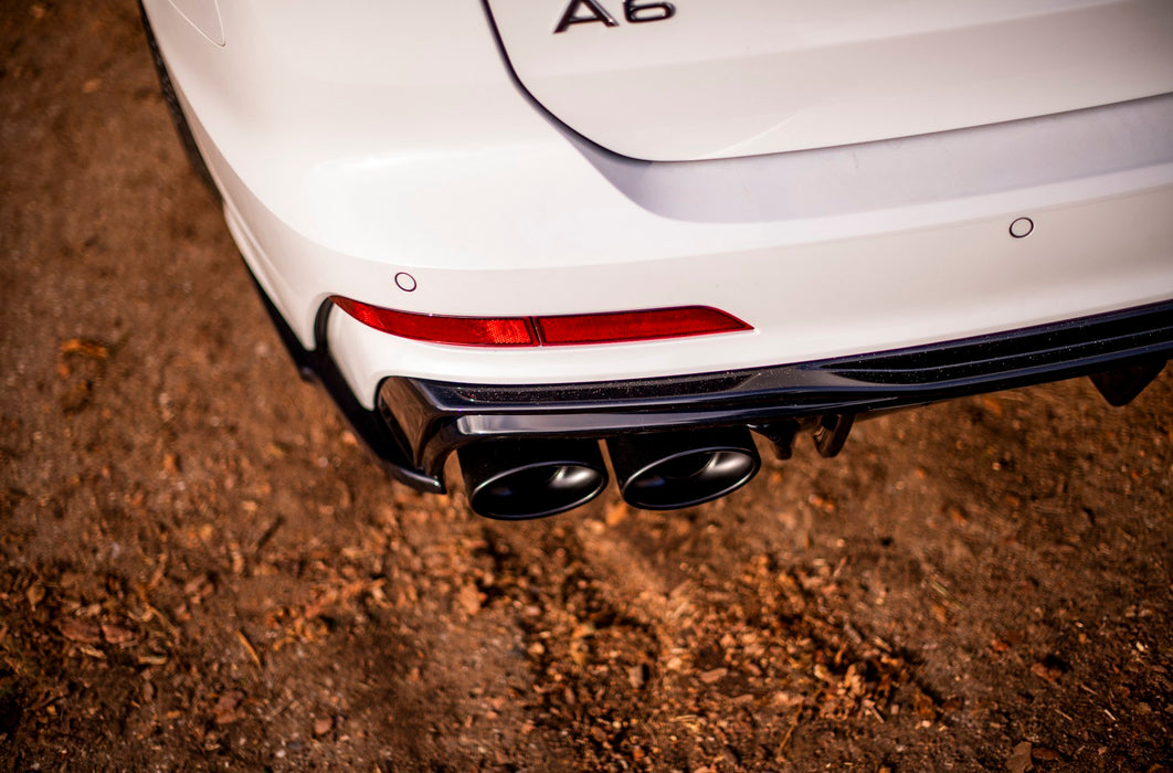Maxton Design Rear Valance + Exhaust Ends Imitation Audi A6 S-Line / S6 C8 / C8 Facelift