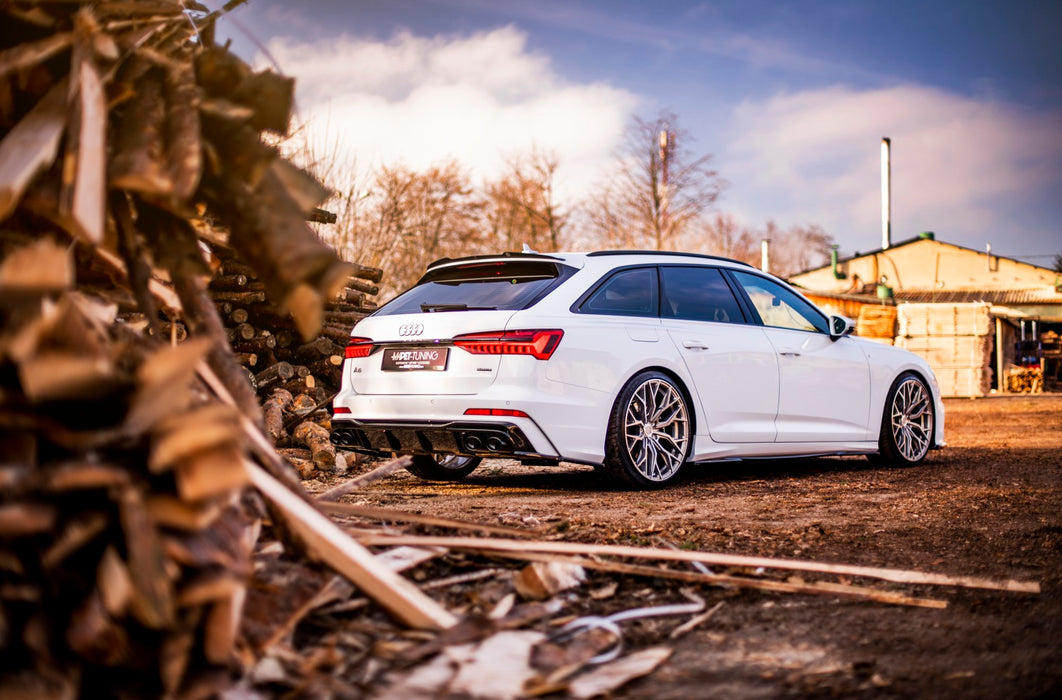 Maxton Design Rear Valance + Exhaust Ends Imitation Audi A6 S-Line / S6 C8 / C8 Facelift