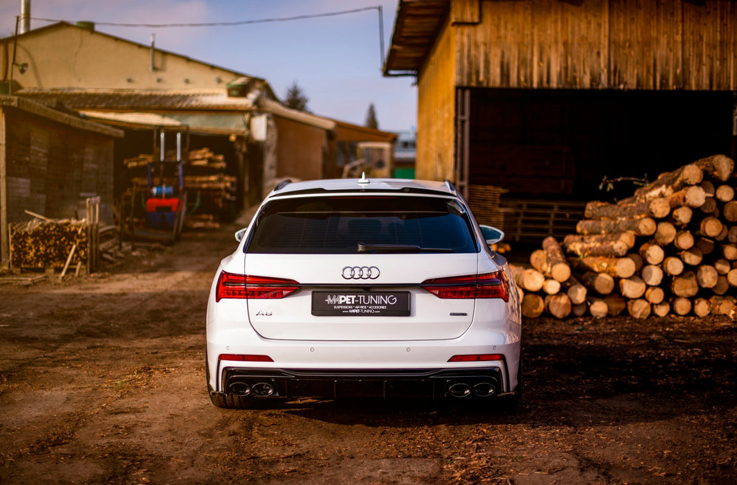 Maxton Design Rear Valance + Exhaust Ends Imitation Audi A6 S-Line / S6 C8 / C8 Facelift