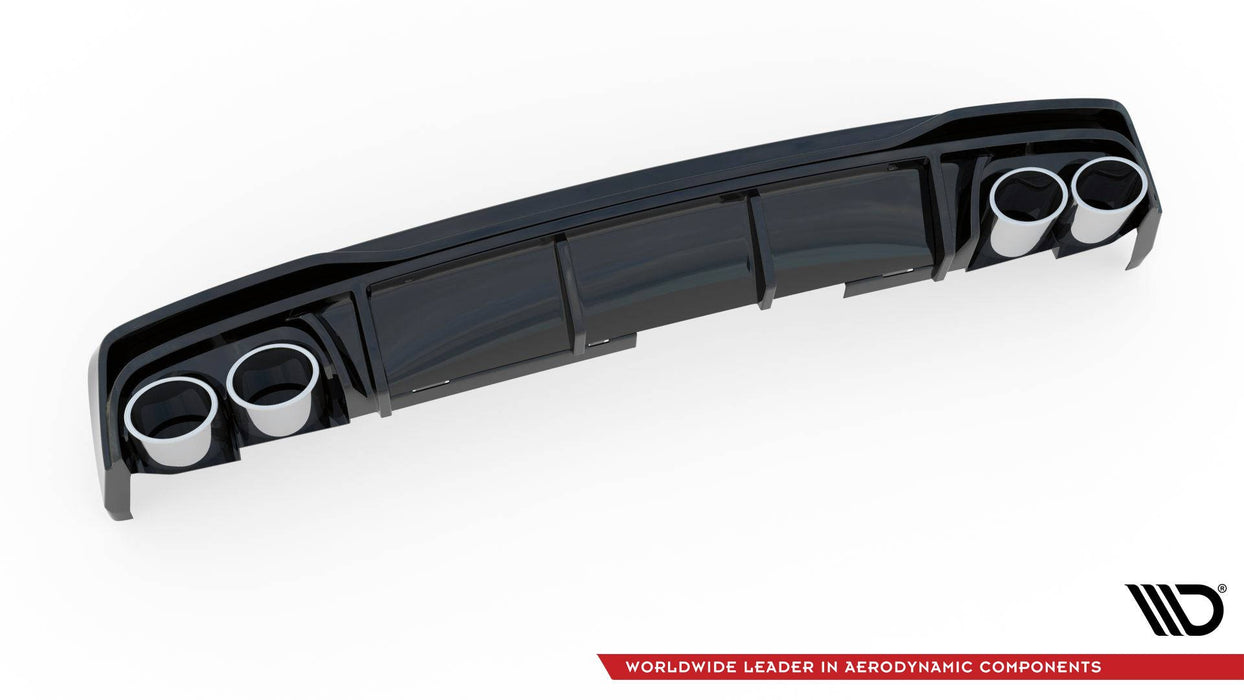 Maxton Design Rear Valance + Exhaust Ends Imitation Audi A6 S-Line / S6 C8 / C8 Facelift