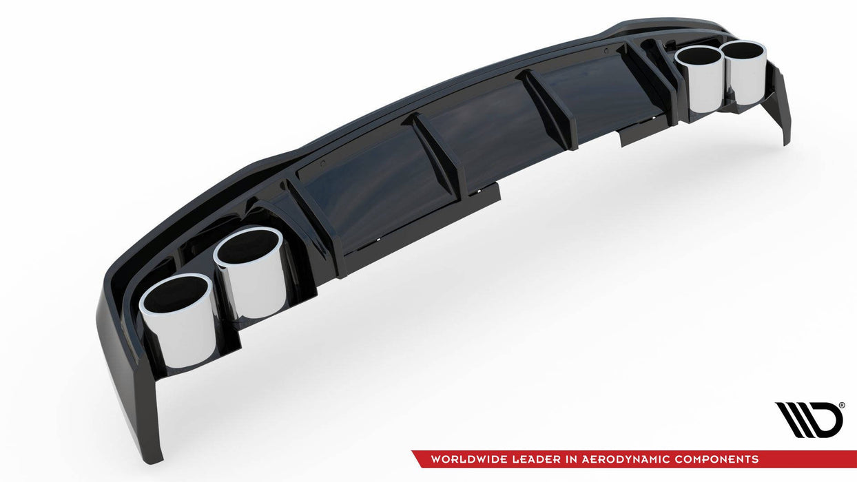 Maxton Design Rear Valance + Exhaust Ends Imitation Audi A6 S-Line / S6 C8 / C8 Facelift