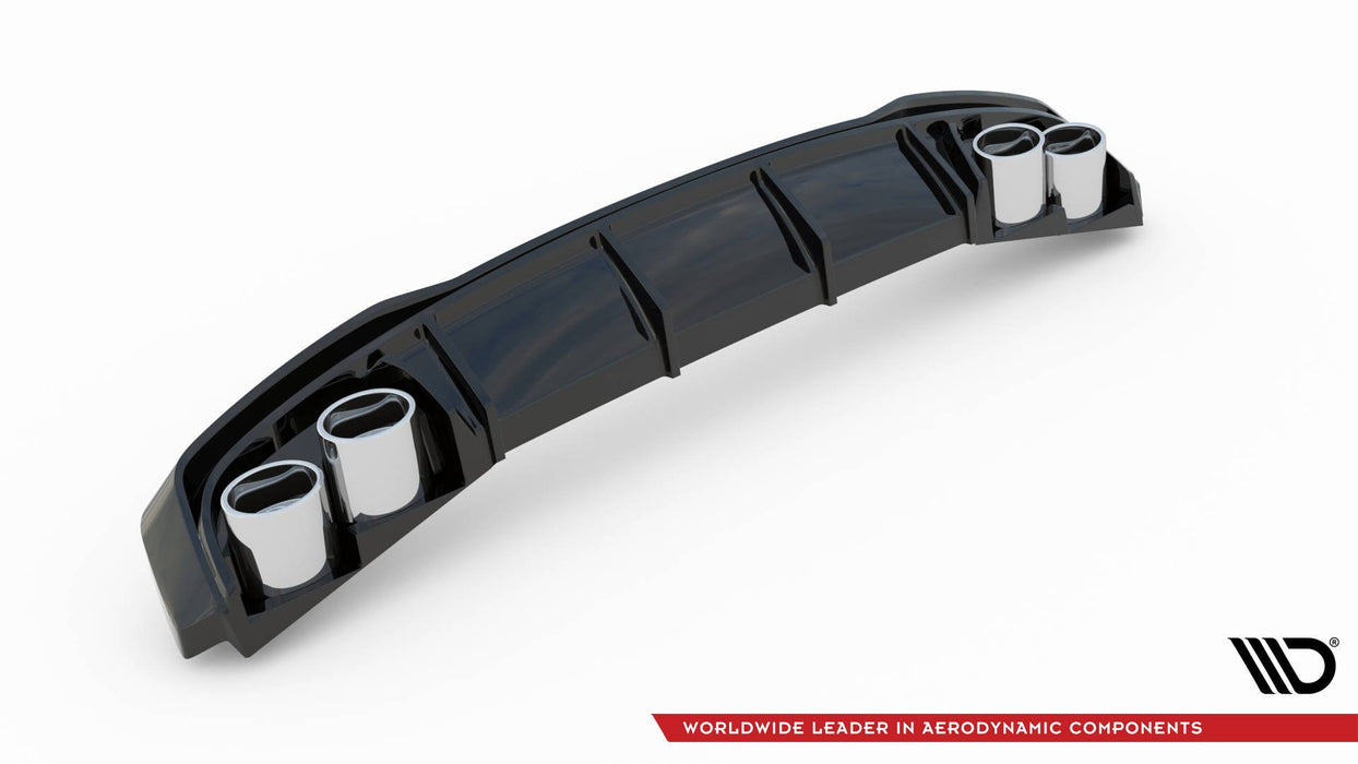 Maxton Design Rear Valance + Exhaust Ends Imitation Audi A7 S-Line C8 / S7 C8 / C8 Facelift / S7 Facelift