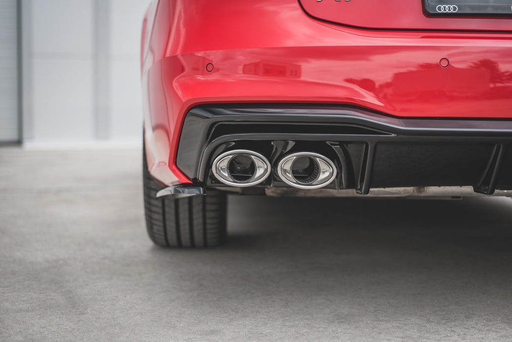 Maxton Design Rear Valance + Exhaust Ends Imitation Audi A7 S-Line C8 / S7 C8 / C8 Facelift / S7 Facelift